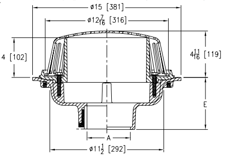 Zurn Z100-W4 Roof Drain 4-In. Internal Water Dam